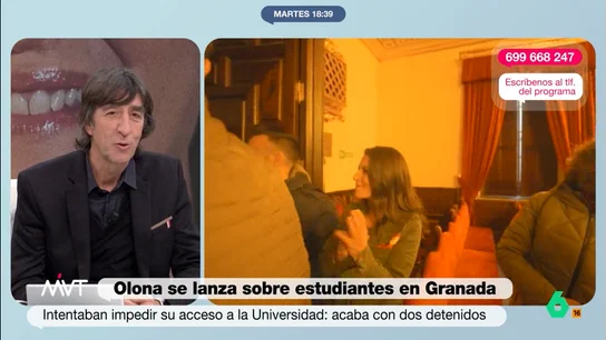 Benjamín Prado, sobre el altercado de Macarena Olona en la Universidad de Granada: "Su actitud rayó la provocación" Benjamín Prado, sobre el altercado de Macarena Olona en la Universidad de Granada: "Su actitud rayó la provocación"