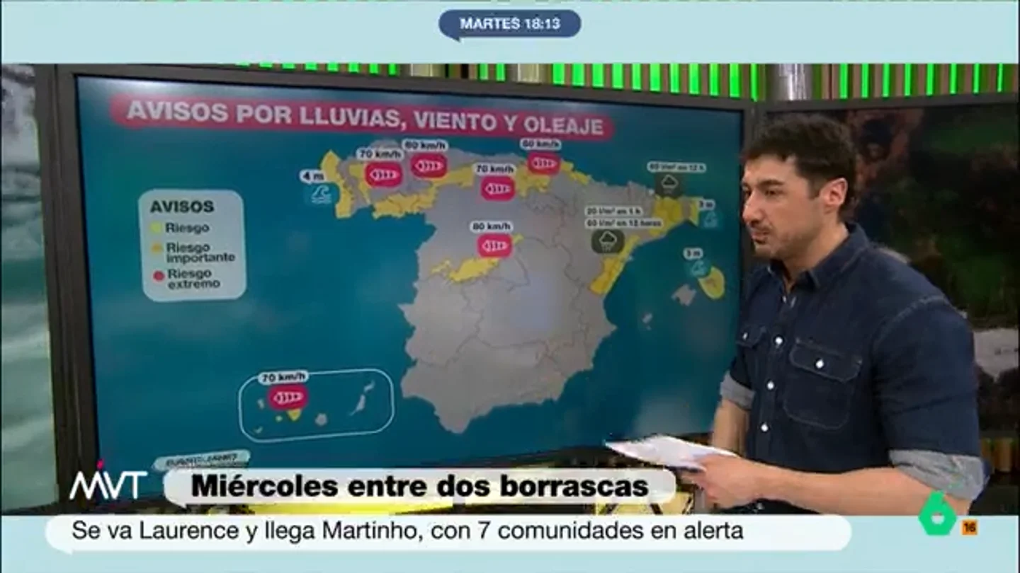 La nueva borrasca Martinho deja lluvias y avisos por oleaje y viento La nueva borrasca Martinho deja lluvias y avisos por oleaje y viento