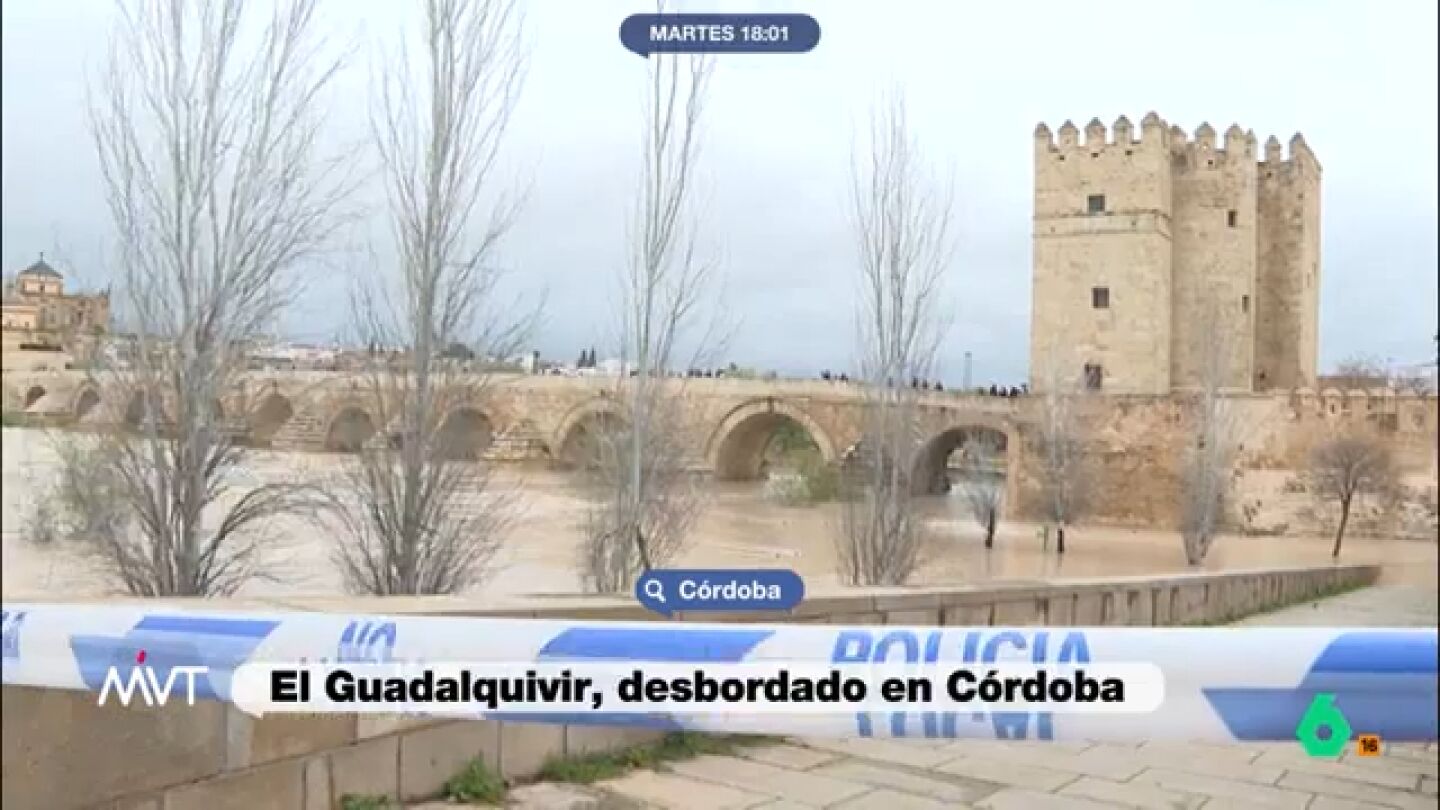 El Guadalquivir se ha desbordado a su paso por Córdoba.
