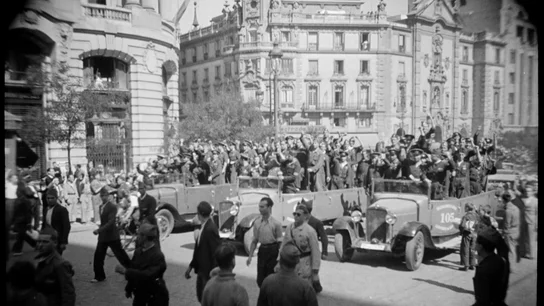 El ejército insurgente victorioso amenaza Madrid después de capturar Toledo, en uno de los vídeos El ejército insurgente victorioso amenaza Madrid después de capturar Toledo, en uno de los vídeos