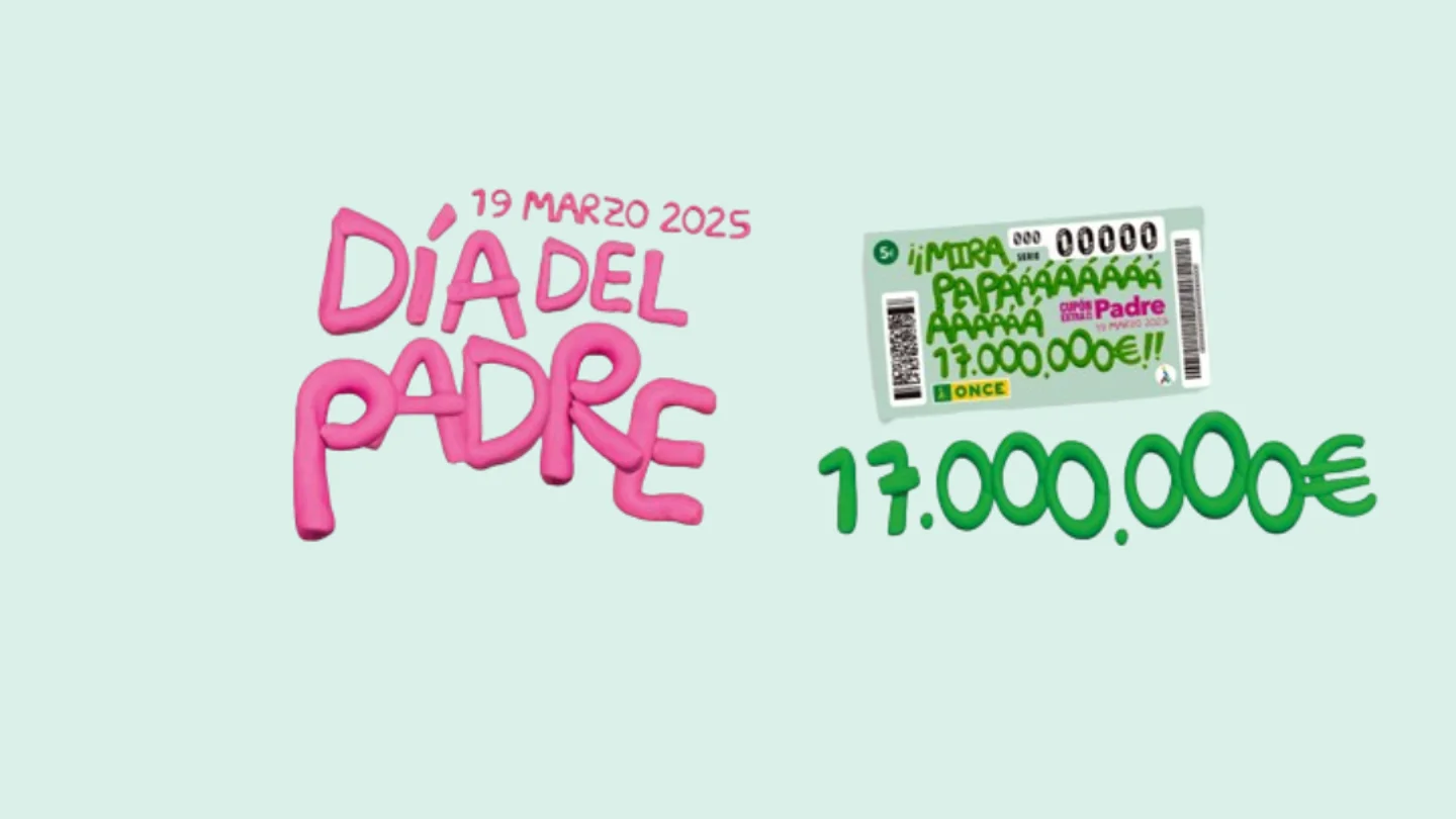 El Sorteo del Cupón Extra de la ONCE por el Día del Padre reparte 17 millones de euros El Sorteo del Cupón Extra de la ONCE por el Día del Padre reparte 17 millones de euros