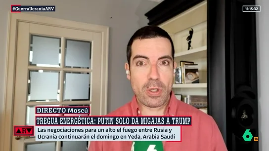Ricardo Marquina, sobre EEUU y Rusia: "Putin no ha aceptado el alto el fuego total y a Trump no le ha importado" Ricardo Marquina, sobre EEUU y Rusia: "Putin no ha aceptado el alto el fuego total y a Trump no le ha importado"