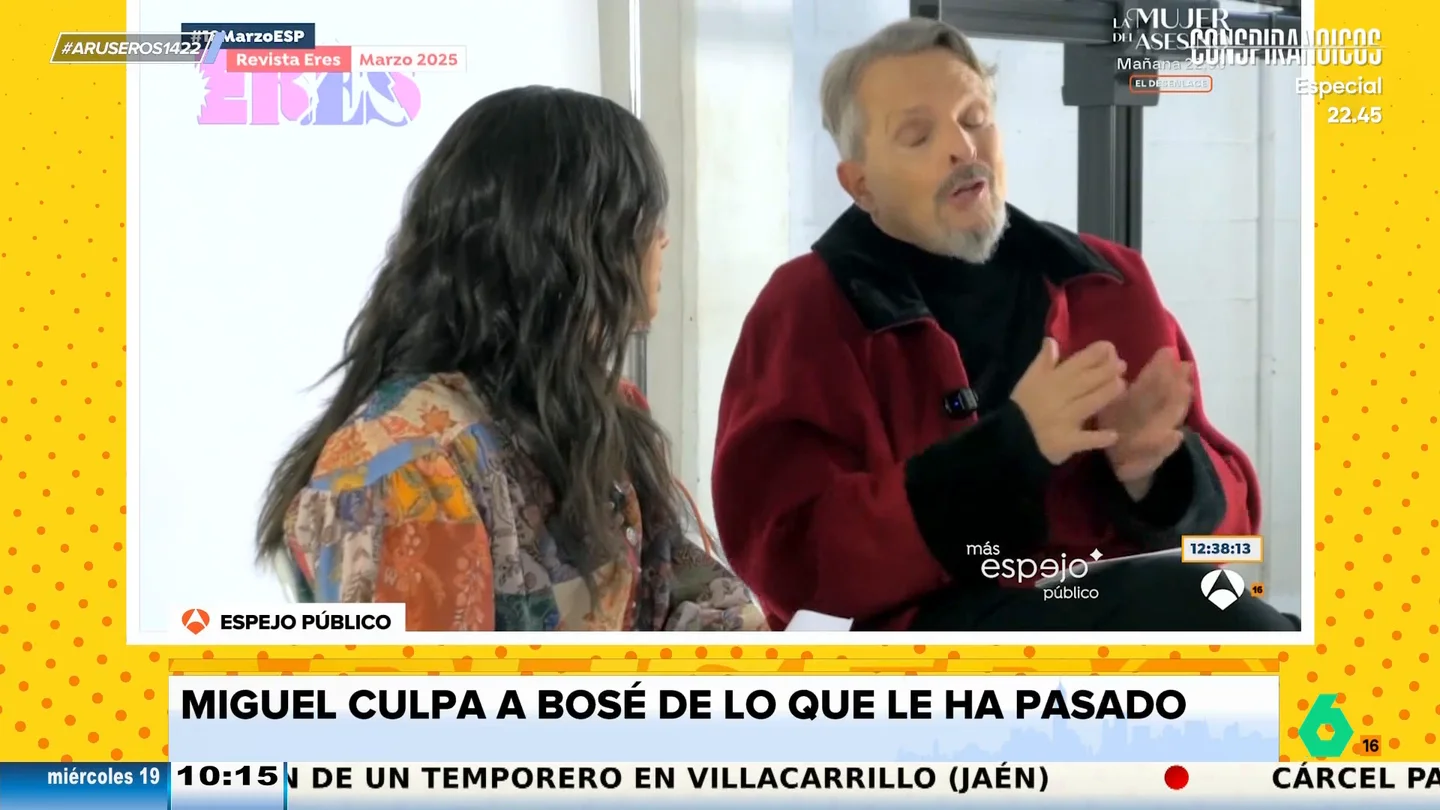 Miguel (Bosé) culpa a (Miguel) Bosé de sus problemas de afonía: "Bosé, ahora te voy a derrumbar" Miguel (Bosé) culpa a (Miguel) Bosé de sus problemas de afonía: "Bosé, ahora te voy a derrumbar"