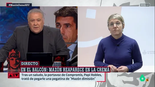 Papi Robles (Compromís), sobre la reaparición de Mazón: "Nos robó esa noche para tapar todas sus vergüenzas" Papi Robles (Compromís), sobre la reaparición de Mazón: "Nos robó esa noche para tapar todas sus vergüenzas"