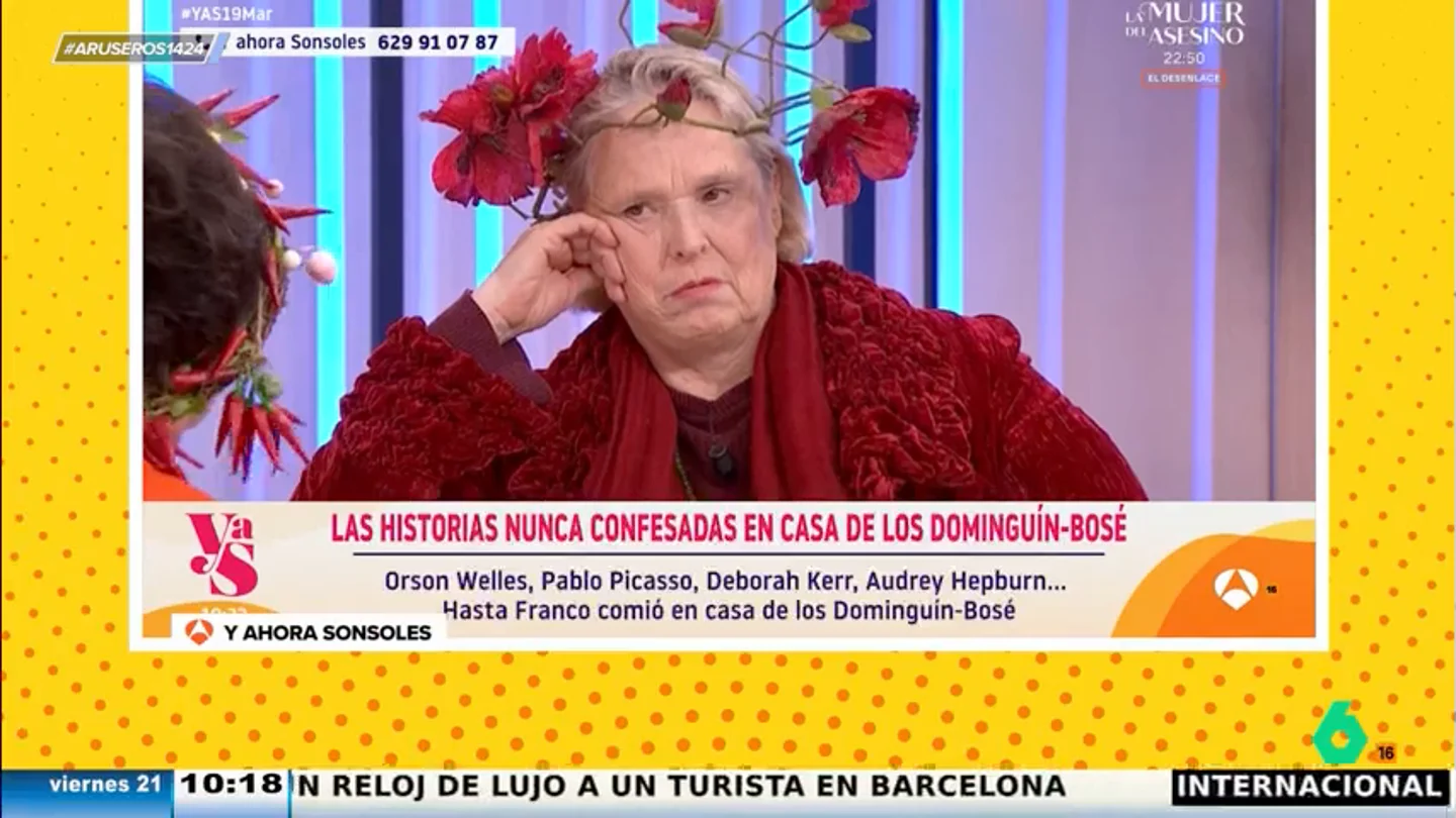 El incómodo momento de Lucía Dominguín con Sonsoles Ónega en 'Y ahora Sonsoles': "Qué aburridos sois, tira el guion" El incómodo momento de Lucía Dominguín con Sonsoles Ónega en 'Y ahora Sonsoles': "Qué aburridos sois, tira el guion"