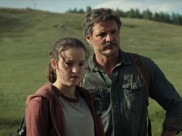 Bella Ramsey y Pedro Pascal en The Last of Us como Ellie y Joel