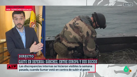 Bustinduy destaca la importancia de un debate "en profundidad" sobre el gasto en Defensa: "Ojalá la oposición esté a la altura" Bustinduy destaca la importancia de un debate "en profundidad" sobre el gasto en Defensa: "Ojalá la oposición esté a la altura"