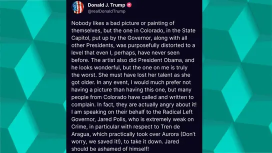 Mensaje de Trump en Truth Social. Mensaje de Trump en Truth Social.