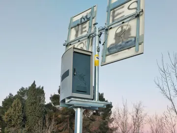Radar vandalizado Radar vandalizado