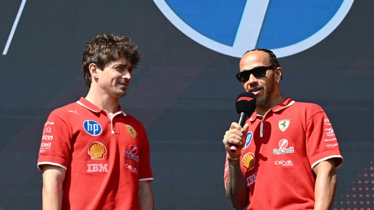 Lewis Hamilton y Charles Leclerc Lewis Hamilton y Charles Leclerc