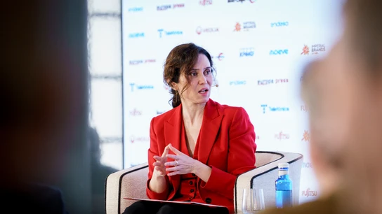 La presidenta de la Comunidad de Madrid, Isabel Díaz Ayuso, interviene durante un desayuno informativo de Europa Press La presidenta de la Comunidad de Madrid, Isabel Díaz Ayuso, interviene durante un desayuno informativo de Europa Press