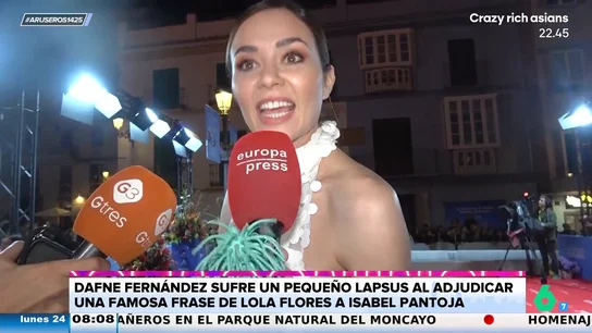 El lapsus de Dafne Fernández al responder si interpretaría a Isabel Pantoja: "Si me queréis... irse" El lapsus de Dafne Fernández al responder si interpretaría a Isabel Pantoja: "Si me queréis... irse"