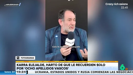 Karra Elejalde, harto de que le recuerden solo por 'Ocho apellidos vascos': "Es algo de lo que he intentado huir" Karra Elejalde, harto de que le recuerden solo por 'Ocho apellidos vascos': "Es algo de lo que he intentado huir"