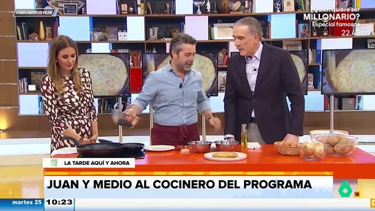 El divertido comentario de Juan y Medio al cocinero del programa: "¡Si no vas a volver!" El divertido comentario de Juan y Medio al cocinero del programa: "¡Si no vas a volver!"