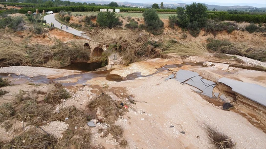 Daños causados por la DANA en el término municipal de Pedralba, en la provincia de Valencia. Daños causados por la DANA en el término municipal de Pedralba, en la provincia de Valencia.