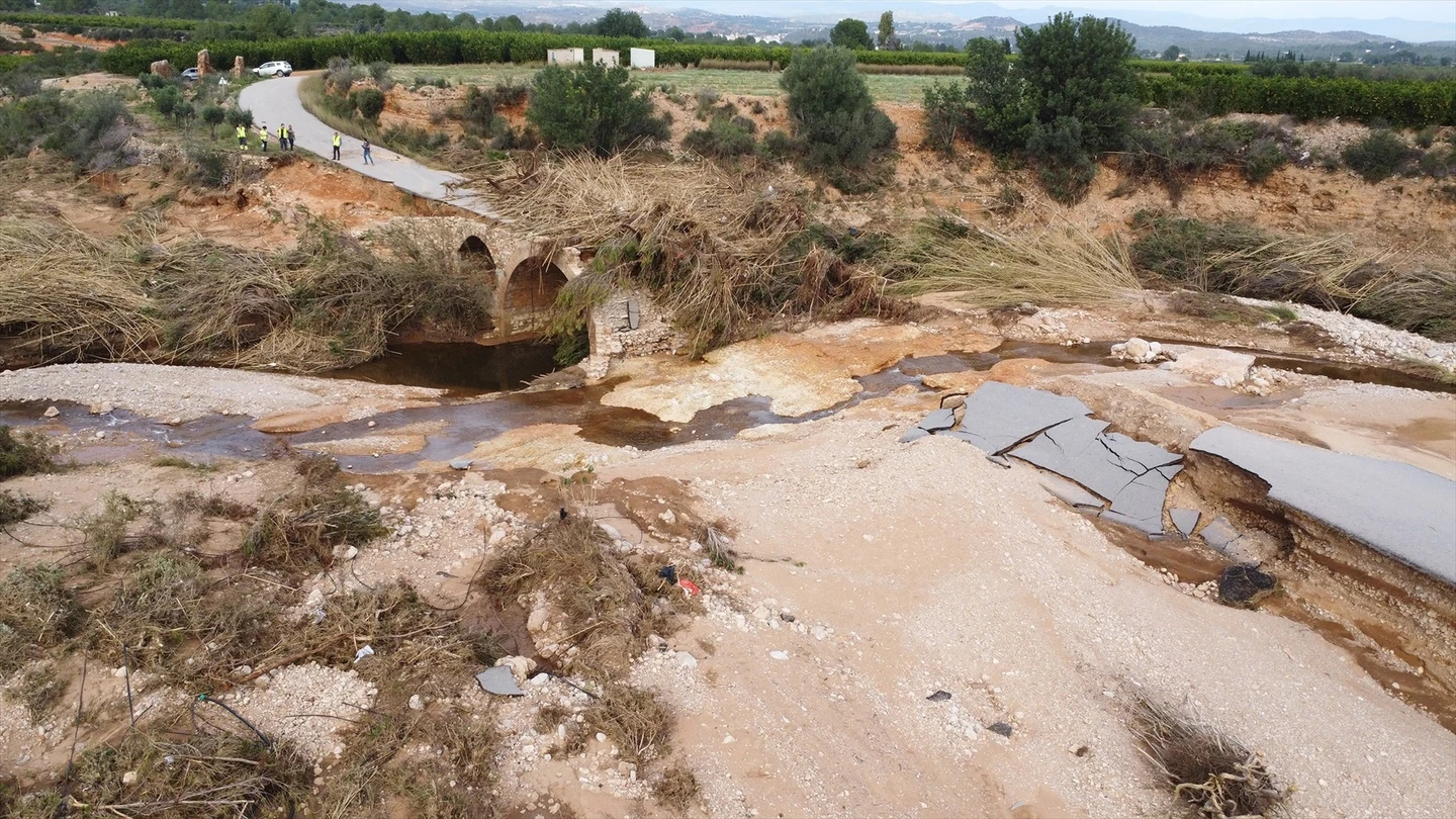 Daños causados por la DANA en el término municipal de Pedralba, en la provincia de Valencia. Daños causados por la DANA en el término municipal de Pedralba, en la provincia de Valencia.