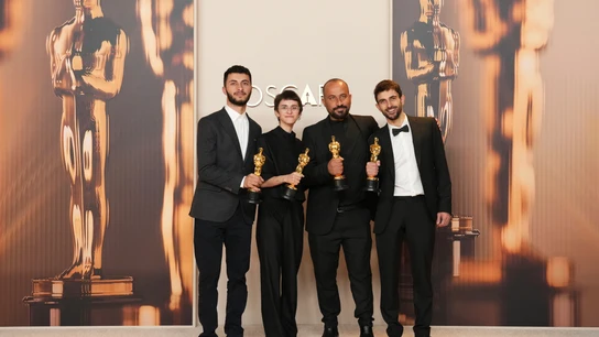 Basel Adra, Rachel Szor, Hamdan Ballal y Yuval Abraham, ganadores del Premio Oscar por 'No Other Land' Basel Adra, Rachel Szor, Hamdan Ballal y Yuval Abraham, ganadores del Premio Oscar por 'No Other Land'