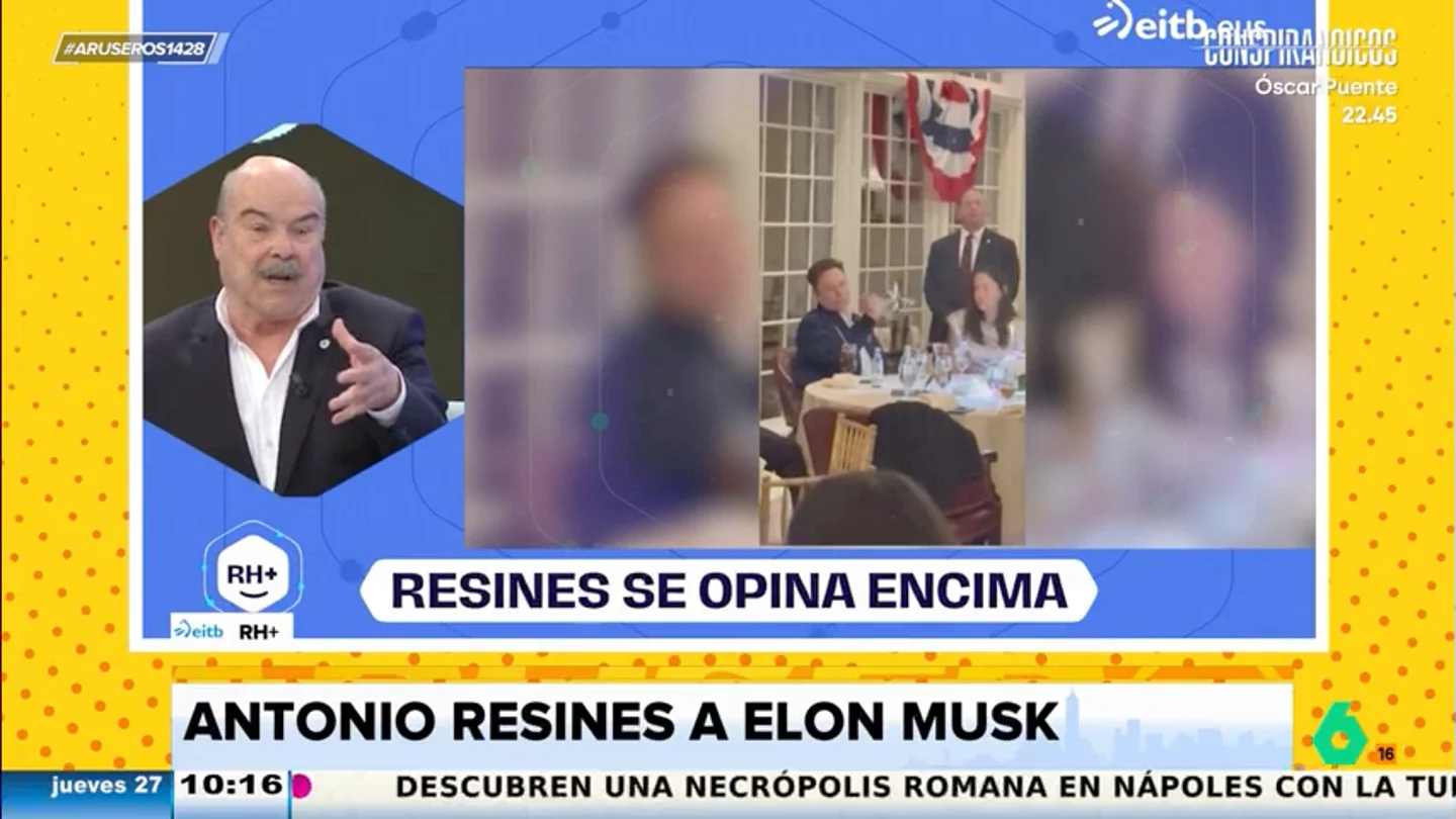 Antonio Resines carga contra Elon Musk y su poder en la Casa Blanca: "Es un imbécil y un tarado importante" Antonio Resines carga contra Elon Musk y su poder en la Casa Blanca: "Es un imbécil y un tarado importante"