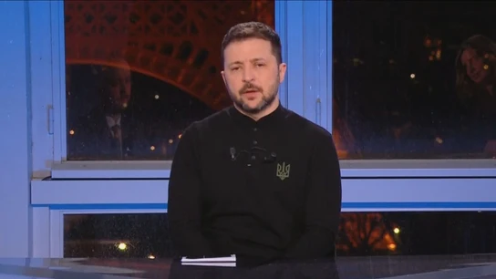 Zelenski, durante la entrevista en 2. Zelenski, durante la entrevista en 2.