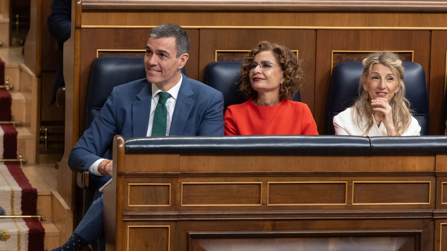 El presidente del Gobierno, Pedro Sánchez, María Jesús Montero y Yolanda Díaz El presidente del Gobierno, Pedro Sánchez, María Jesús Montero y Yolanda Díaz