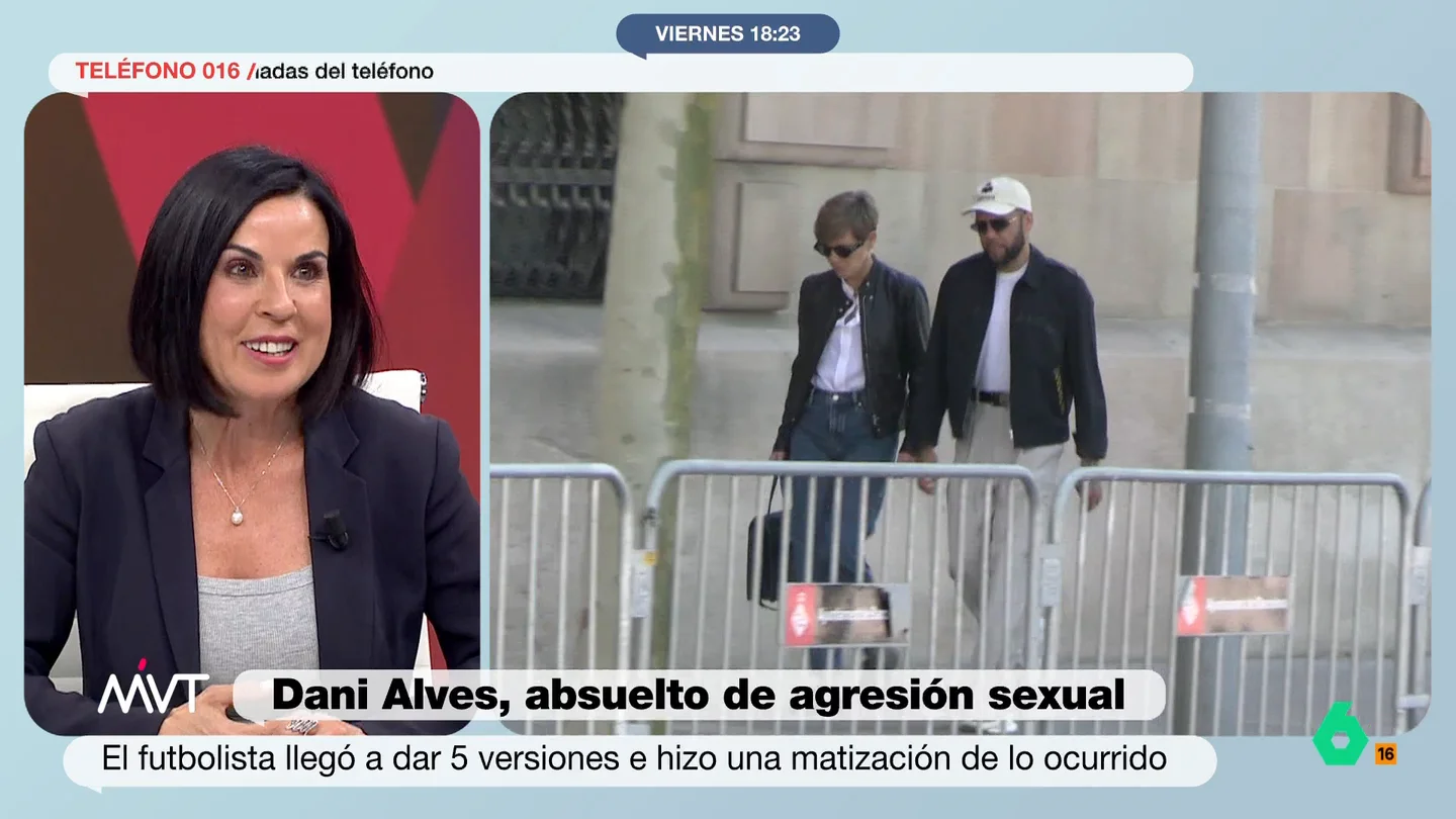 Beatriz de Vicente reflexiona sobre la absolución de Dani Alves: "La última palabra la tiene el Tribunal Supremo" La abogada expone que "las pruebas científicas y la declaración de la víctima casan mal para quebrantar esa presunción de inocencia".
