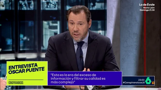 La rotunda reflexión de Óscar Puente sobre los bulos y por qué "son el veneno de la democracia" La rotunda reflexión de Óscar Puente sobre los bulos y por qué "son el veneno de la democracia"