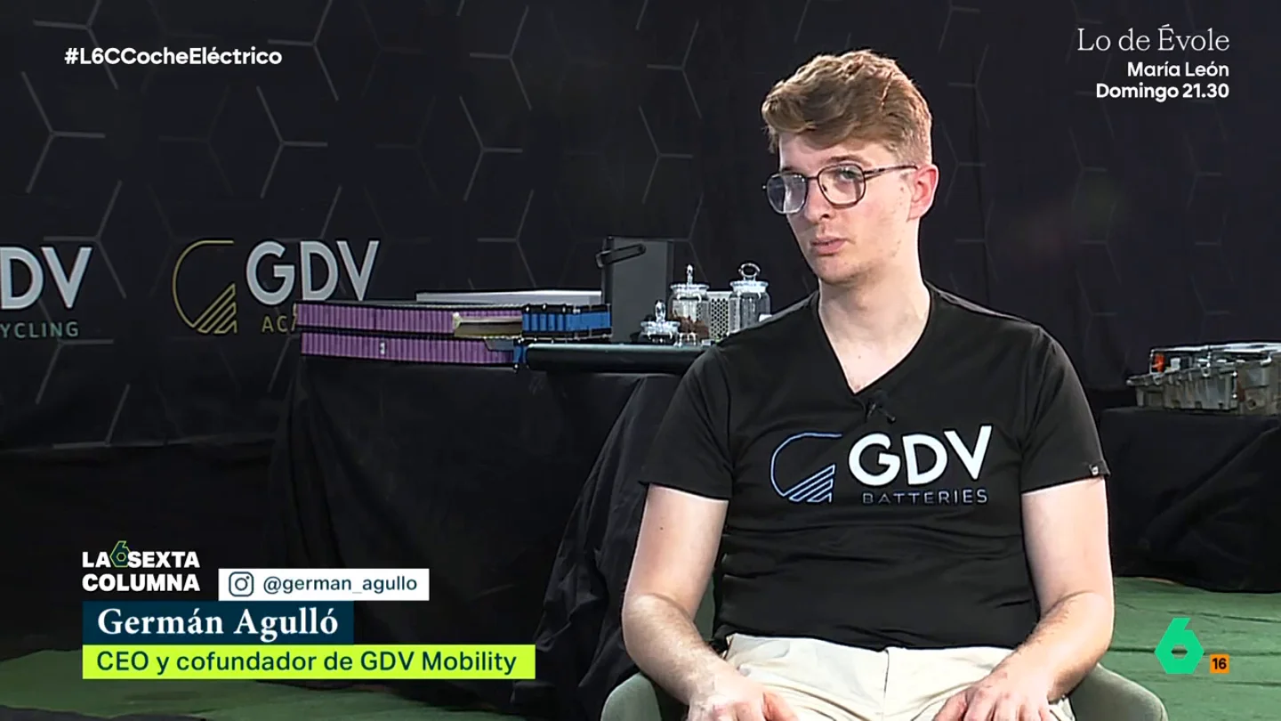 El empresario de 24 años que abre camino en el reciclaje de baterías laSexta Columna entrevista en este vídeo a Germán Agulló, un joven emprendedor cuya empresa, que factura millones de euros, defiende un modelo basado en al economía circular que alarga notablemente la vida de las baterías de litio.