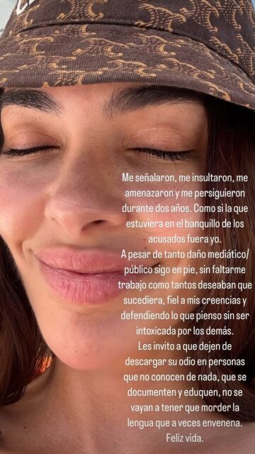 Publicación de Instagram de la pareja de Dani Alves en la que reacciona a su absolución conocida este viernes.