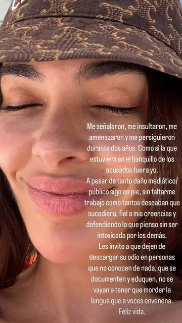 Publicación de Instagram de la pareja de Dani Alves en la que reacciona a su absolución conocida este viernes. Publicación de Instagram de la pareja de Dani Alves en la que reacciona a su absolución conocida este viernes.