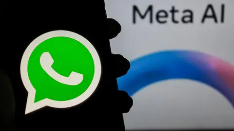Imagen de archivo de Meta AI y de WhatsApp. Imagen de archivo de Meta AI y de WhatsApp.