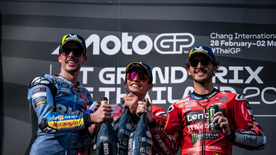 Álex Márquez, Marc Márquez y 'Pecco' Bagnaia Álex Márquez, Marc Márquez y 'Pecco' Bagnaia