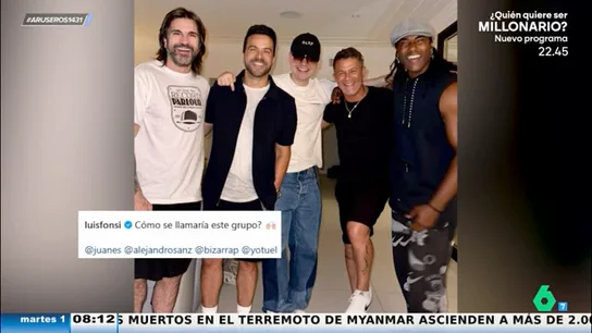 La foto viral de Bizarrap, Alejandro Sanz, Juanes, Yotuel y Luis Fonsi: "Huele a colaboración" La foto viral de Bizarrap, Alejandro Sanz, Juanes, Yotuel y Luis Fonsi: "Huele a colaboración"