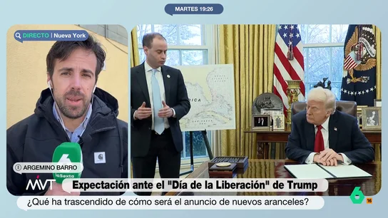 Argemino Barro sobre la visión que tiene Trump de los aranceles: "Los considera un instrumento casi mágico" El periodista indica que muchos economistas han manifestado su desacuerdo con los aranceles que pretende imponer Donald Trump al igual que los mercados. El presidente de Estados Unidos anunciará estos nuevos aranceles coincidiendo con el cierre de los mercados.