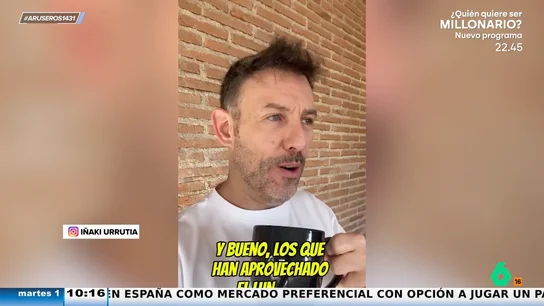 Iñaki Urrutia critica a los que se excusan con el cambio de hora de llegar tarde: "¡Tenéis una hostia!" Iñaki Urrutia critica a los que se excusan con el cambio de hora de llegar tarde: "¡Tenéis una hostia!"