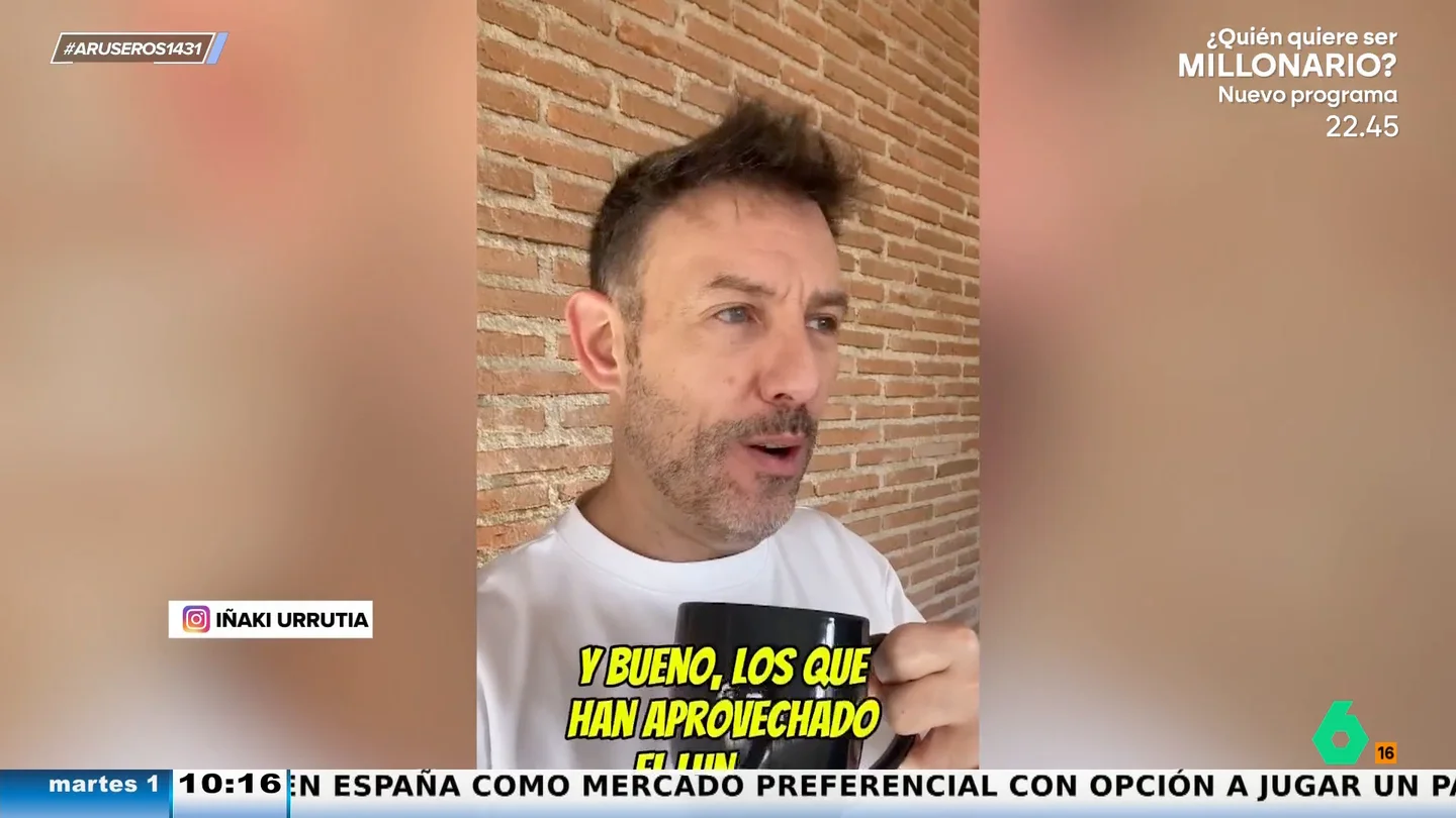 Iñaki Urrutia critica a los que se excusan con el cambio de hora de llegar tarde: "¡Tenéis una hostia!" Iñaki Urrutia critica a los que se excusan con el cambio de hora de llegar tarde: "¡Tenéis una hostia!"