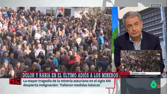 El mensaje de Zapatero a los mineros tras el accidente en la mina de Cerredo: "Nunca reconoceremos suficiente el esfuerzo que hacen" El mensaje de Zapatero a los mineros tras el accidente en la mina de Cerredo: "Nunca reconoceremos suficiente el esfuerzo que hacen"