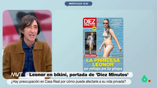 Benjamín Prado se "alegra" por el fabricante del bikini de las fotos de la princesa Leonor: "Se va a forrar a venderlo" "Me pueden preocupar otras cosas de la monarquía, como si tiene razón de ser en el siglo XXI, pero no que una chica salga en bikini con sus amigos", comenta Benjamín Prado en este vídeo sobre las fotos de la princesa Leonor.