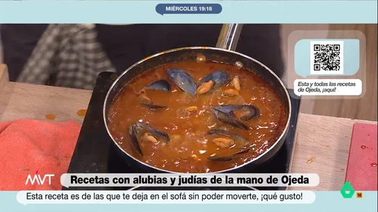La original receta de alubias blancas con mejillones del nutricionista Pablo Ojeda Pablo Ojeda se ha empeñado en hacer que los espectadores de Más Vale Tarde coman cada día más sano. Esta vez nos enseña a cocinar alubias blancas con mejillones.