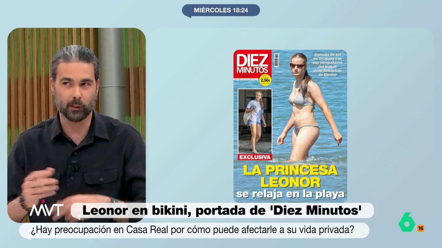 Pedro Gómez sobre la reacción de los reyes a las fotos de Leonor en bikini: "Son dos padres preocupados por su hija" Pedro Gómez sobre la reacción de los reyes a las fotos de Leonor en bikini: "Son dos padres preocupados por su hija"