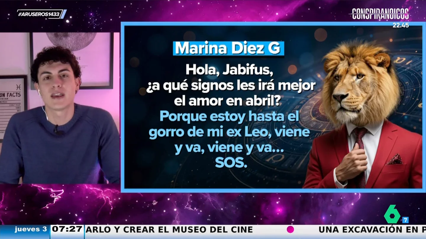 Los espectadores de Aruser@s preguntan sobre el amor a Jabifus, experto astrólogo: "Estoy hasta el gorro de mi ex, Leo, ¡ayuda!" Los espectadores de Aruser@s preguntan sobre el amor a Jabifus, experto astrólogo: "Estoy hasta el gorro de mi ex, Leo, ¡ayuda!"