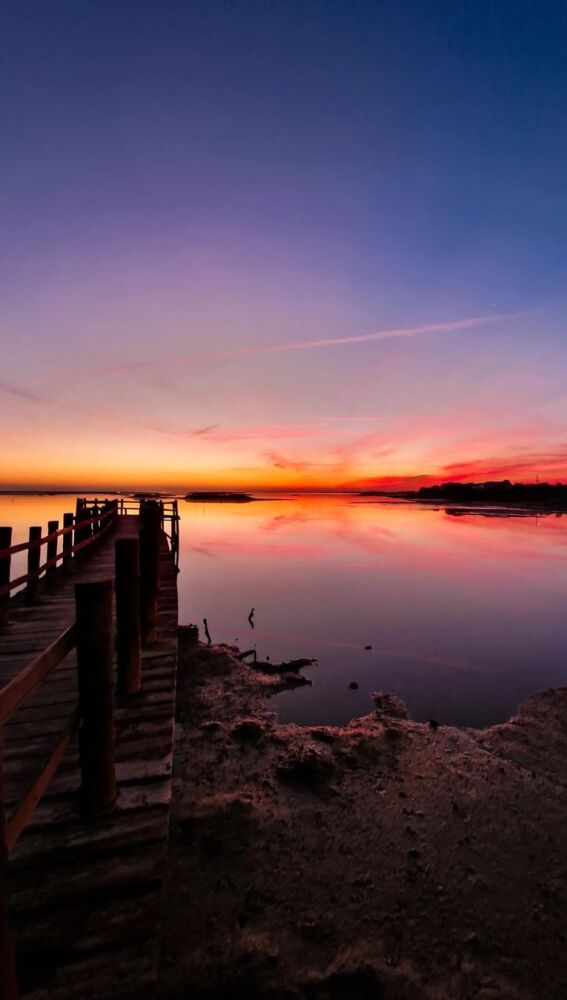 Atardecer en el estuario del río Sado