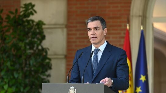 Pedro S&aacute;nchez comparece en La Moncloa (archivo)
