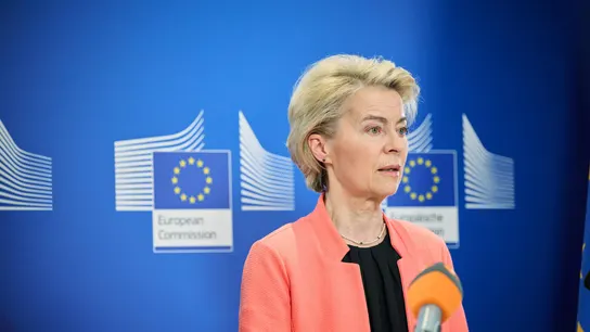 Fotografía cedida por EBS de la presidenta de la Comisión Europea, Ursula von der Leyen Fotografía cedida por EBS de la presidenta de la Comisión Europea, Ursula von der Leyen