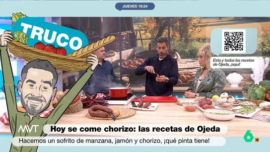 Pinchar y hervir: el truco de Pablo Ojeda para quitar la grasa al chorizo El nutricionista explica qué tipo de chorizo prefiere: si el fresco o el curado. Además, cuenta que en cualquier plato que elaboremos que cuente con este ingrediente es importante que no sea el elemento principal.