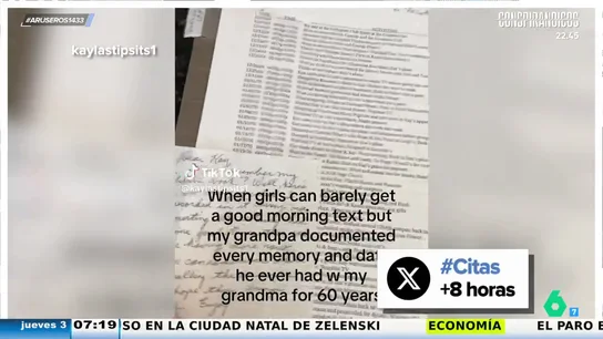 Una joven encuentra una libreta en la que su abuelo apuntó todas las citas que había tenido con su abuela durante 60 años Una joven encuentra una libreta en la que su abuelo apuntó todas las citas que había tenido con su abuela durante 60 años