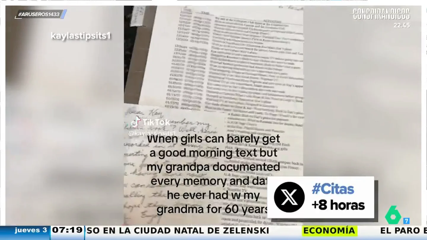 Una joven encuentra una libreta en la que su abuelo apuntó todas las citas que había tenido con su abuela durante 60 años Una joven encuentra una libreta en la que su abuelo apuntó todas las citas que había tenido con su abuela durante 60 años
