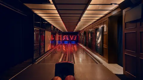 Bolera del club Fetén del restaurante SLVJ Madrid Bolera del club Fetén del restaurante SLVJ Madrid