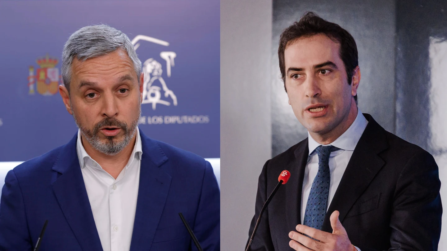 El ministro de Economía, Carlos Cuerpo, y el responsable económico del PP, Juan Bravo, en sendas imágenes de archivo El ministro de Economía, Carlos Cuerpo, y el responsable económico del PP, Juan Bravo, en sendas imágenes de archivo