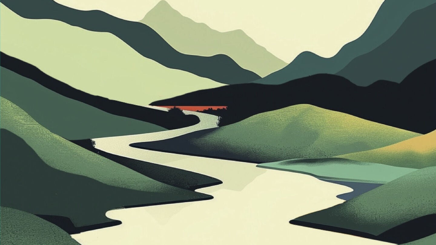Detalle de la cubierta de 'Cuando el r&iacute;o vuelva', de Alberto G&oacute;mez Vaquero