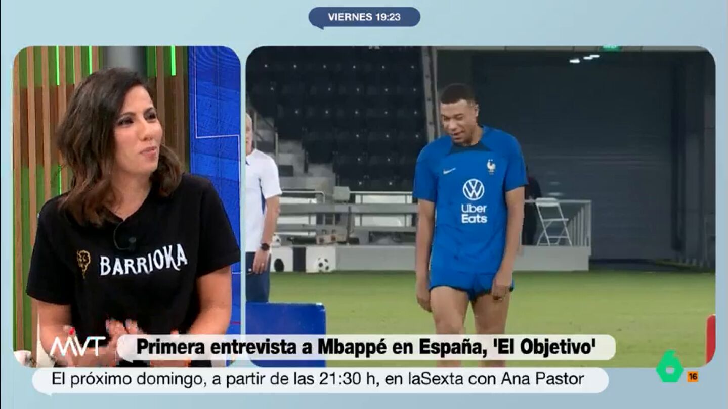 Ana Pastor desvela qu&eacute; le ha parecido Mbapp&eacute; tras entrevistarle: "Me parece uno de los tipos m&aacute;s listos que he entrevistado"